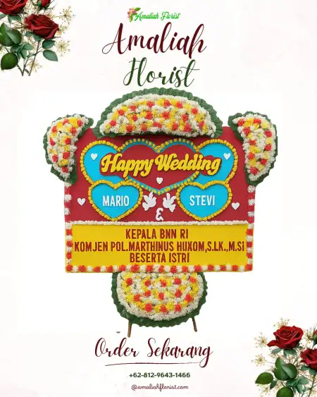 Papan Bunga Pernikahan Simarito